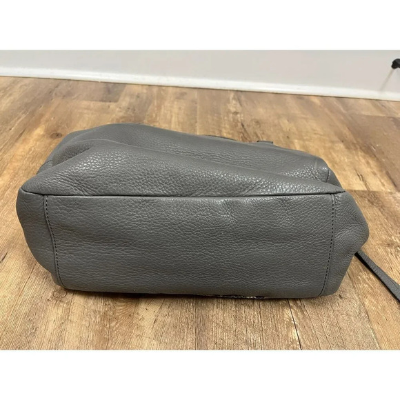 Aimee Kestenberg Leather Snakeskin Print Shoulder Bag Purse Gray 12X15 Gold Tone - Picture 11 of 16